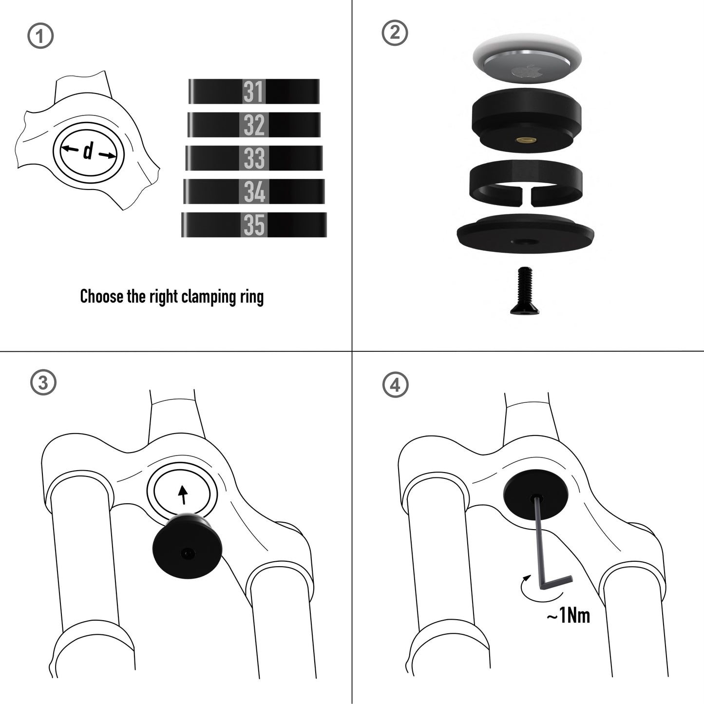 Airtaghalterung - Gabel