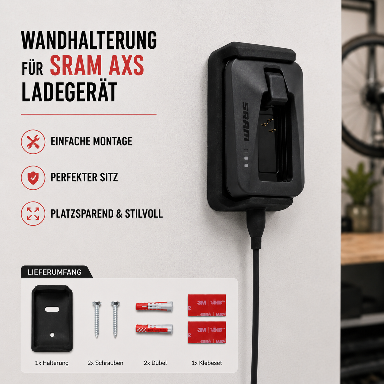 Ladegeräthalterung passend für Sram AXS